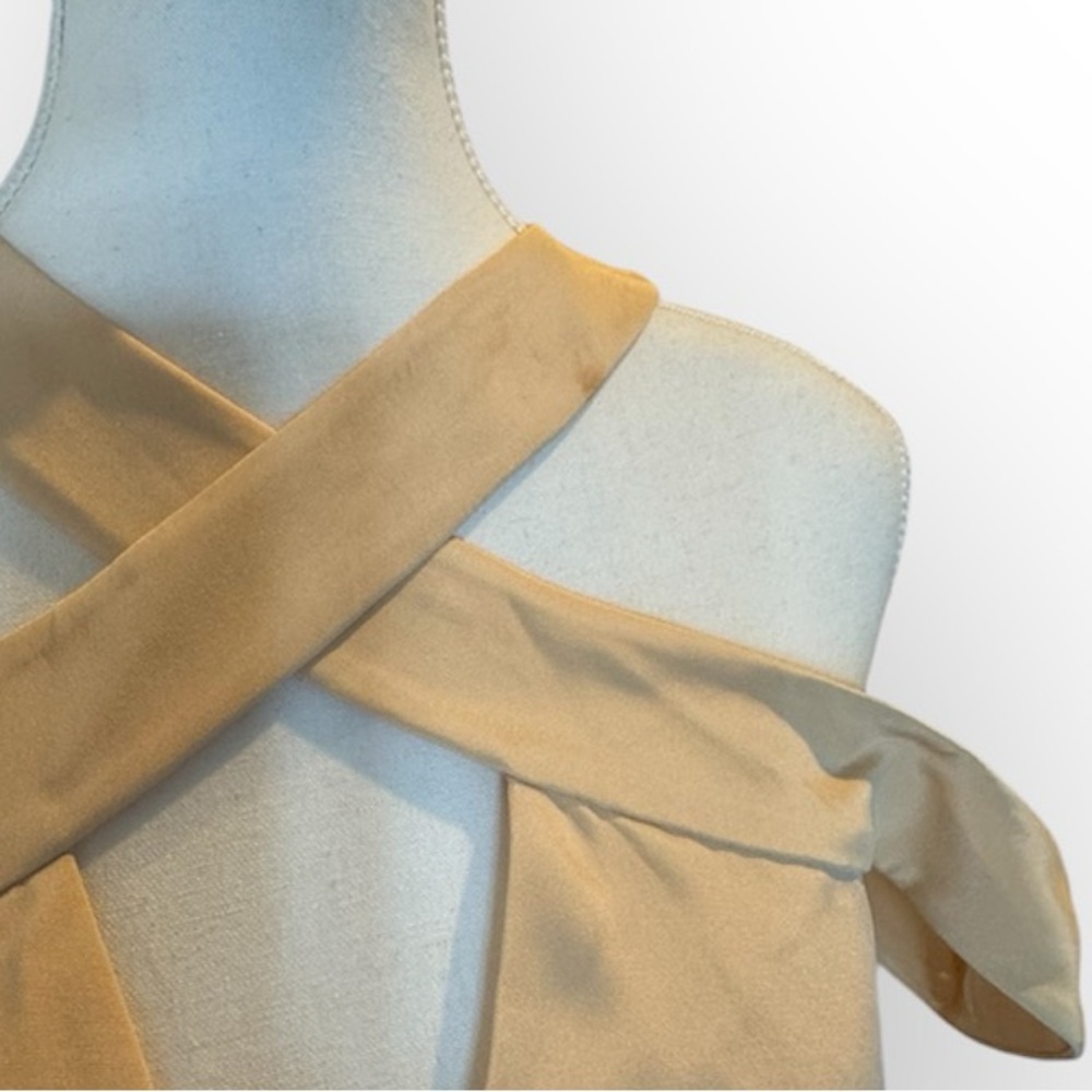 Vivienne Hu Runway Spring V-Neck CutOut Gown Dress Sz 4 Sexy Modern Timeless - Picture 9 of 11